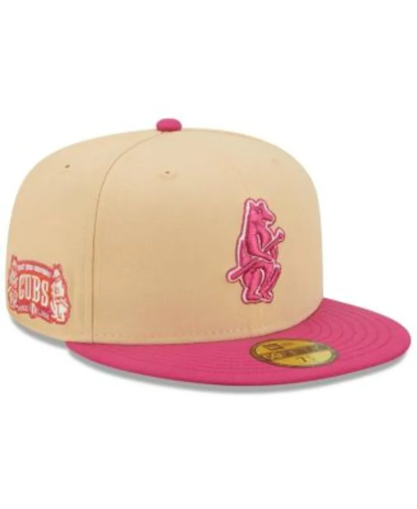 Detroit Tigers White Pink Brim New Era Fitted Hat 7 1/8