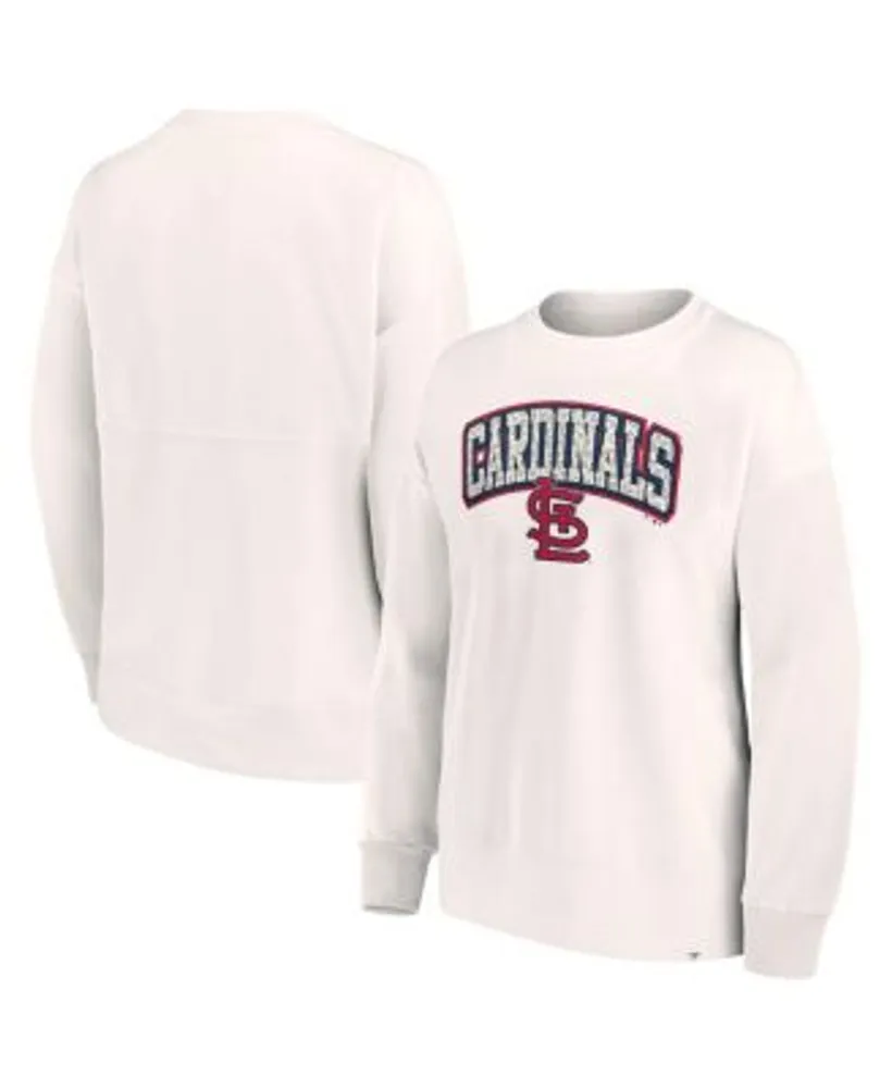 Fanatics Women's Branded Cream St. Louis Cardinals Leopard Pullover  Sweatshirt