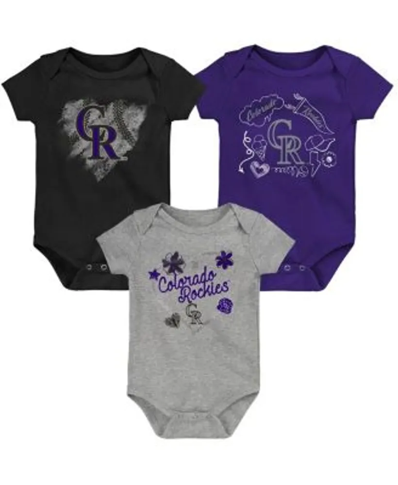 Newborn & Infant Black/White/Gray Chicago White Sox Change Up 3-Pack Bodysuit Set