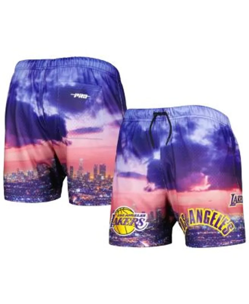 Pro Standard Lakers NBA Button Up Mesh Shorts - Men's