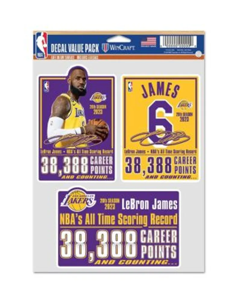 Official Los Angeles Lakers LeBron James 6 All time Scorer