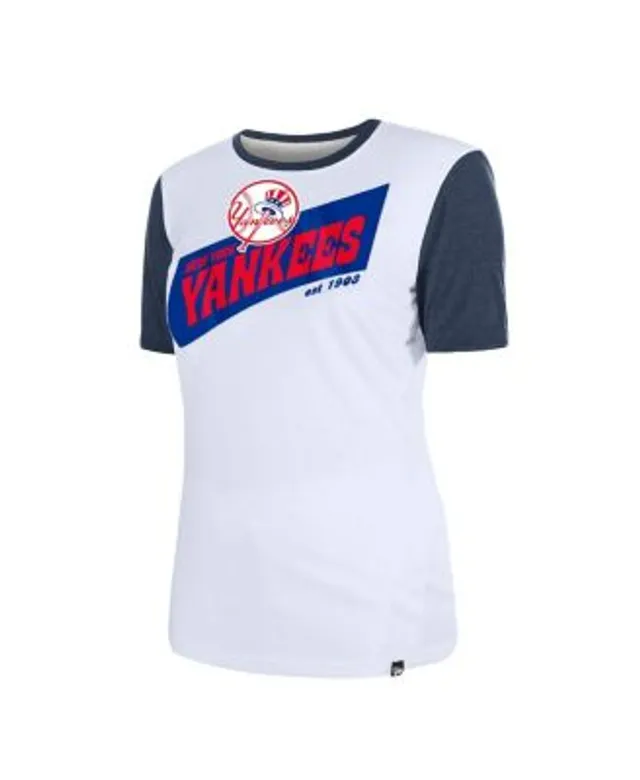 Men's New York Yankees Stitches White Cooperstown Collection Wordmark  V-Neck Jersey