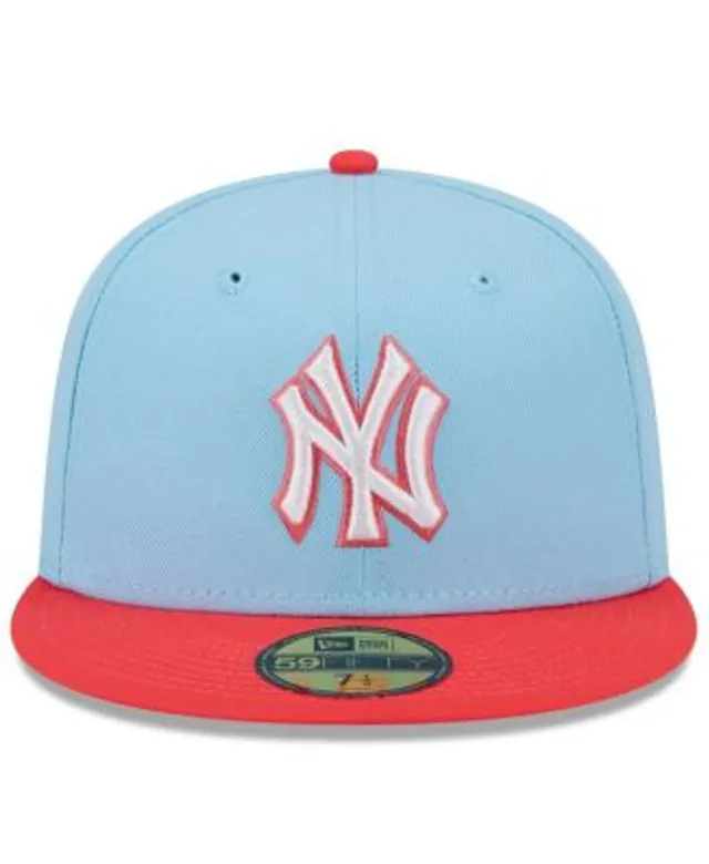 New Era Men's New Era Cream/Light Blue Miami Marlins Spring Color Two-Tone  59FIFTY Fitted Hat