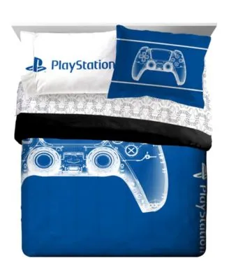 PlayStation Controller Shaped Pillow, 100% Microfiber, Gaming Bedding 