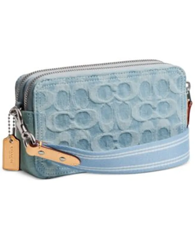 COACH Washed Denim Signature Kira Mini Crossbody