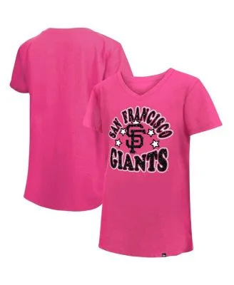 Outerstuff Girls Youth Pink Milwaukee Brewers Lovely T-Shirt Size: Large