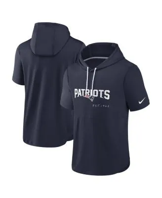 Men's Nike Gray New England Patriots Sideline Athletic Stack Performance Pullover  Hoodie