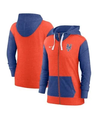 Nike Orange/Royal New York Mets Overview Half-Zip Hoodie Jacket