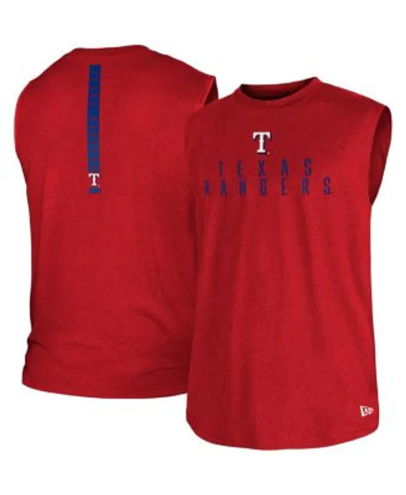 New Era Men's Red Texas Rangers Team Muscle Tank Top