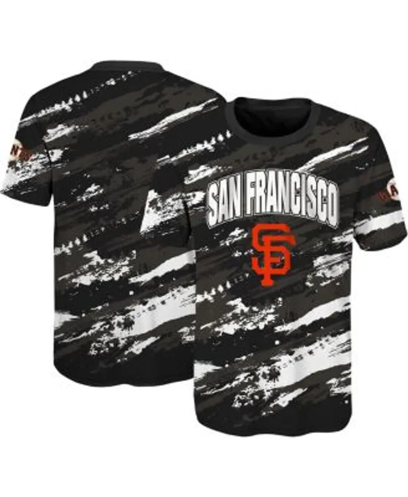 San Francisco Giants Youth Distressed Logo T-Shirt - Black
