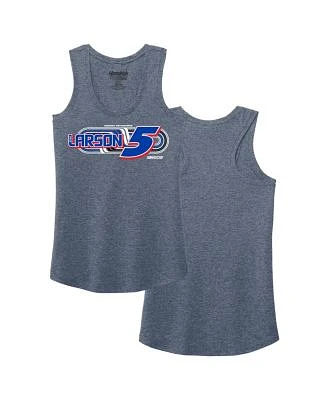 Women's Heather Navy Kyle Larson Racer Back Tank Top