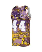 Men's Mitchell & Ness Jerry West Purple Los Angeles Lakers 1971-72 Hardwood  Classics Swingman Player Jersey