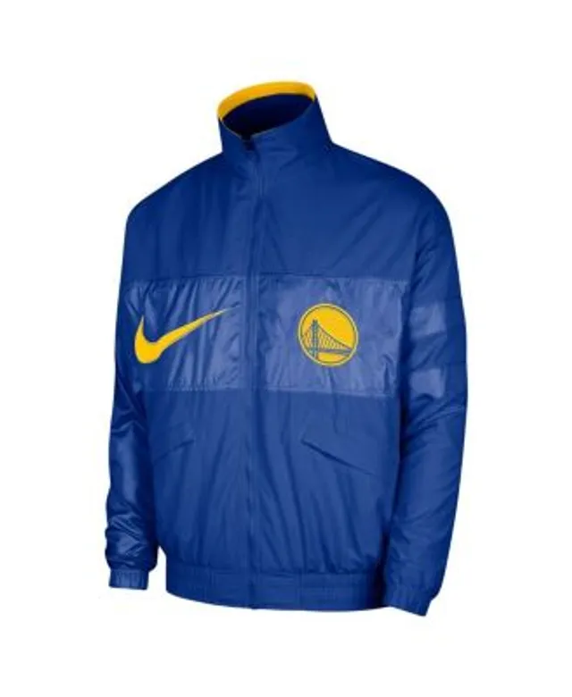 Men's Golden State Warriors Nike Royal/Gold Courtside Tracksuit Full-Zip  Jacket