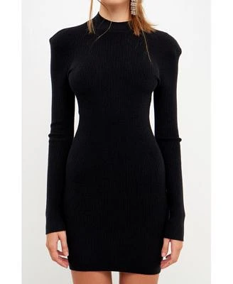 Women's High Neck Knit Dress