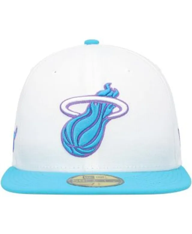 Men's New Era White Boston Celtics Vice Blue Side Patch 59FIFTY