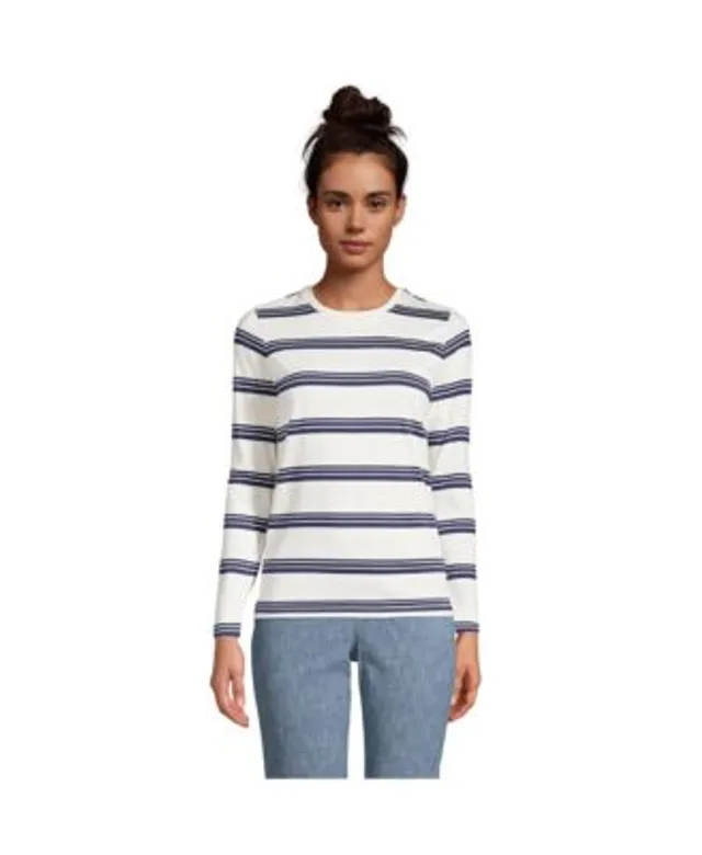 Lands' End Women's Petite Relaxed Long Sleeve Crewneck T