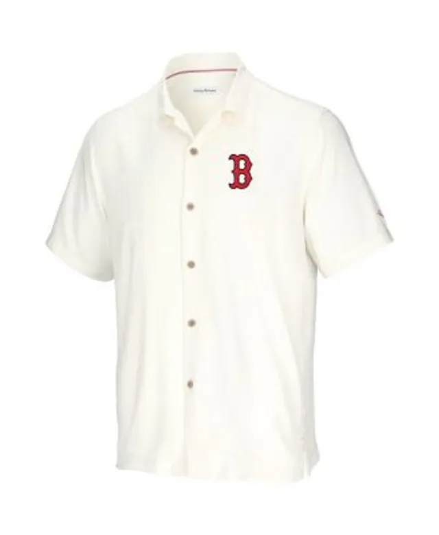 Men's Boston Red Sox Tommy Bahama White Go Big or Go Home Camp Button-Up  Shirt