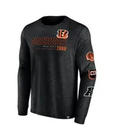 Men's Fanatics Branded Heathered Gray/Black Cincinnati Bengals Two