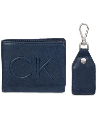 Men's Slim-Fold Logo Wallet & Keychain