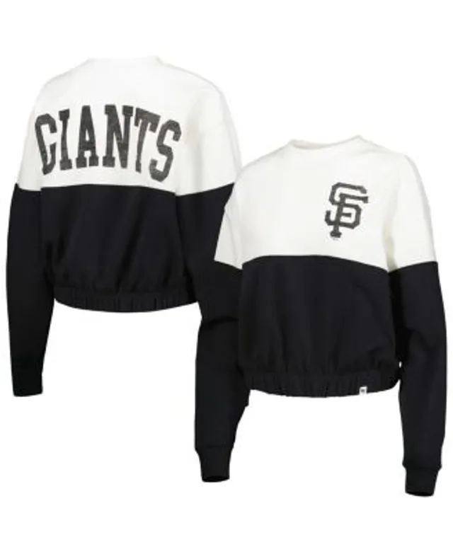 Fanatics Women's White, Black San Francisco Giants Tie-Dye V-Neck Pullover Sweatshirt White/Black