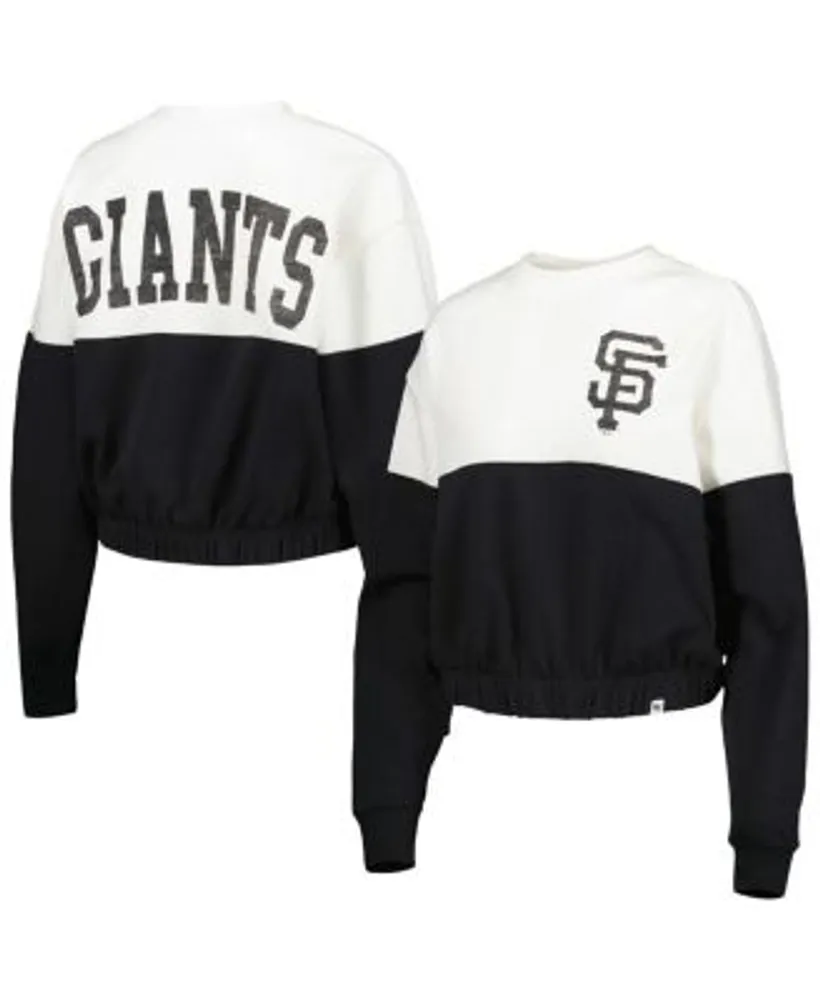 47 Brand Women's White, Black San Francisco Giants Take Two Bonita Pullover  Sweatshirt