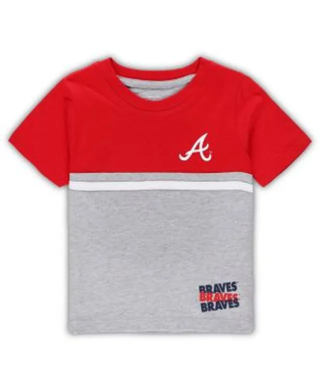 Youth Atlanta Braves Navy/Heathered Gray Logo T-Shirt Combo Set