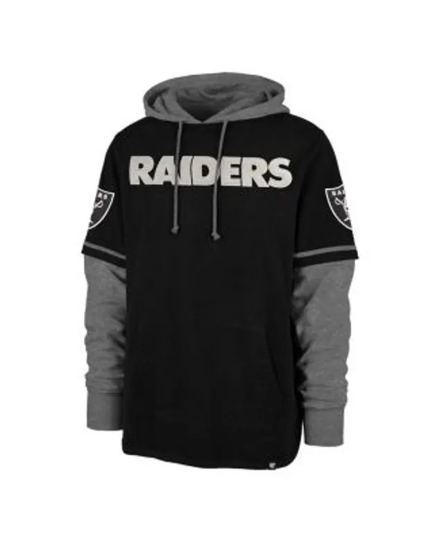 Las Vegas Raiders Nike Sideline Athletic Stack Performance Pullover Hoodie  - Silver