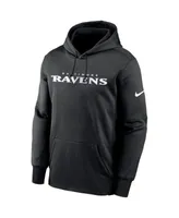 Baltimore Ravens Nike Fan Gear Primary Logo Therma Performance Pullover  Hoodie - Black