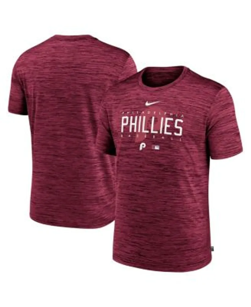 Nike Men's Burgundy Philadelphia Phillies Authentic Collection Velocity  Performance Practice T-shirt