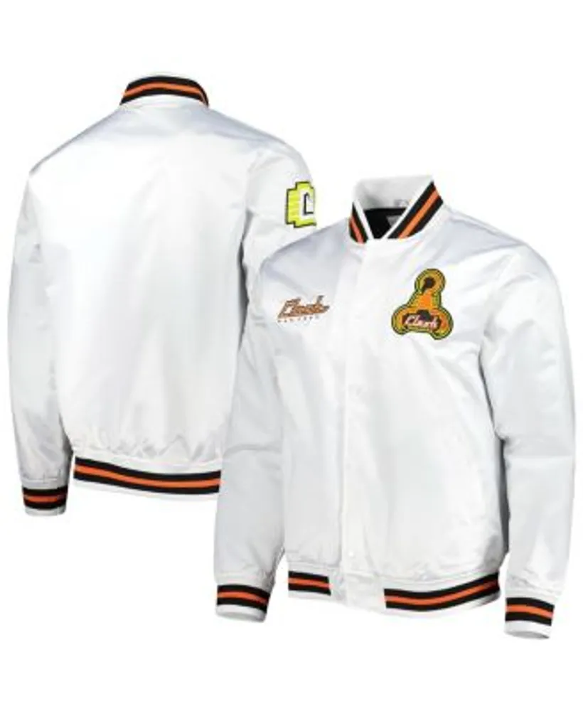 New York Mets Mitchell & Ness City Collection Satin Full-Snap Varsity  Jacket - White