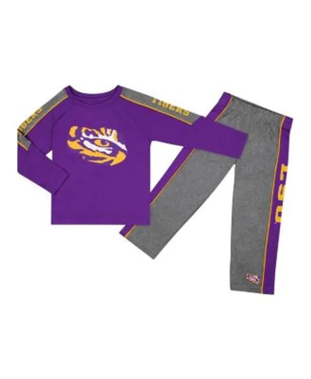 Colorado Rockies Infant Ground Out Baller Raglan T-Shirt and Shorts Set -  Purple/Heather Gray