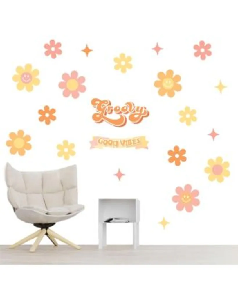 Boho Wall Decal Peel and Stick Wall Decor Floral Wall Decor 