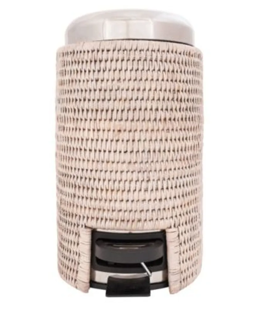 Rattan Round Wastebasket with Metal Liner