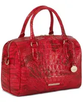 Brahmin+Leather+Stacy+Red+Flare+Melbourne+Satchel+Purse for sale