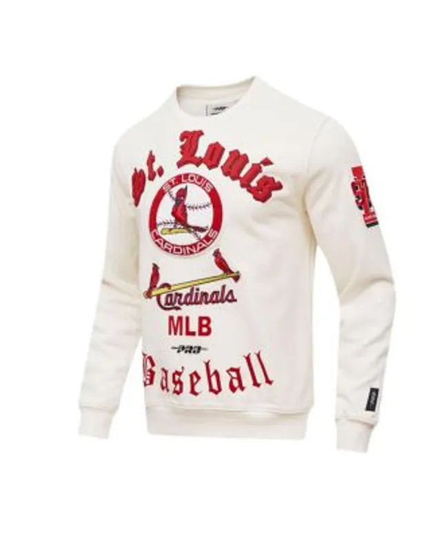 Men's Atlanta Braves Pro Standard Cream Cooperstown Collection Retro Old  English Pullover Sweatshirt