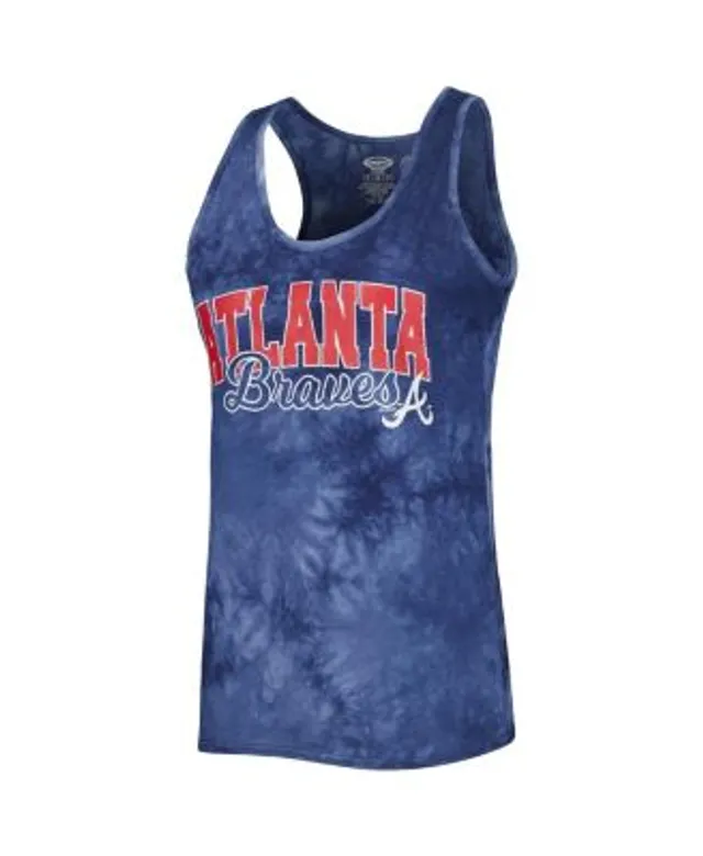 Women's Concepts Sport White/Navy Atlanta Braves Plus Size Tank Top & Shorts Sleep Set Size: 2XL