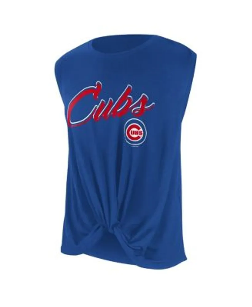 Touch Women's Royal Chicago Cubs Showdown Front Twisted Tank Top