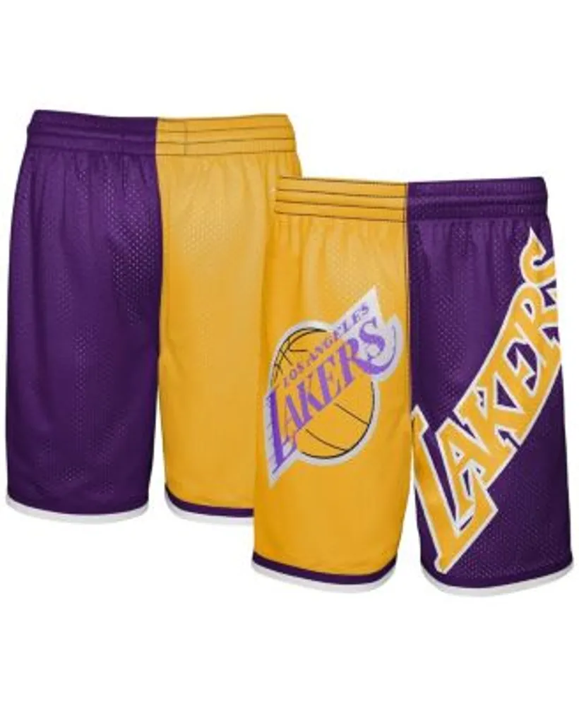 Mitchell & Ness Kids' Big Boys Purple Los Angeles Lakers Hardwood Classics  Swingman Shorts