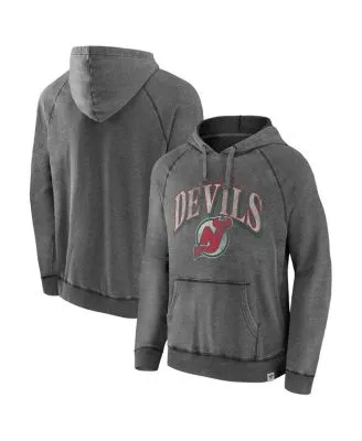 47 New Jersey Devils Oatmeal Rockaway Lace-Up Pullover Hoodie