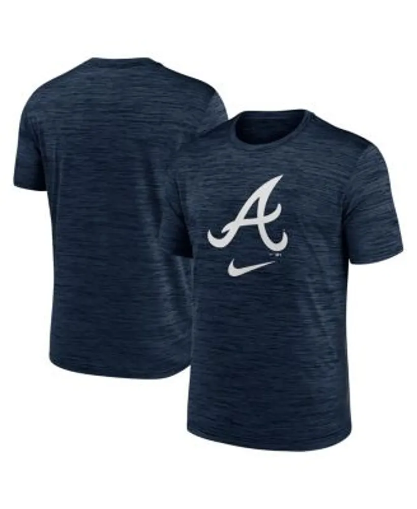 Nike Men's Navy Atlanta Braves Logo Velocity Performance T-shirt