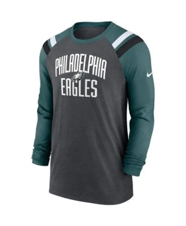 Men's Nike White Philadelphia Eagles Fashion Tri-Blend Long Sleeve T-Shirt