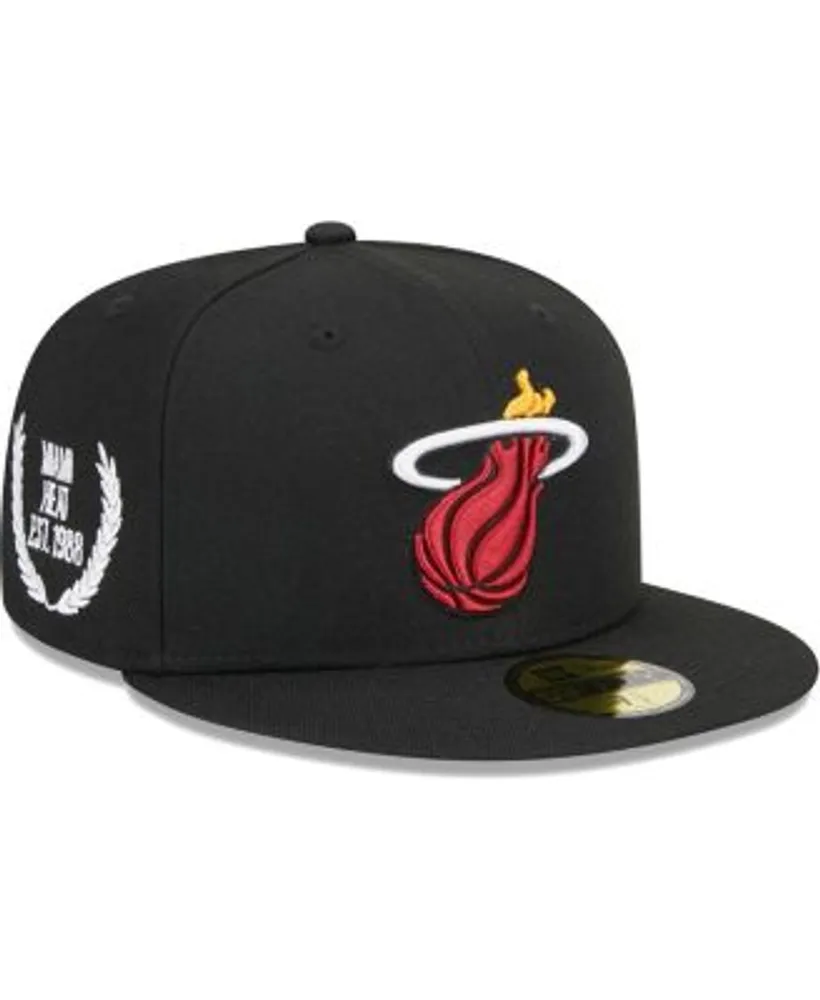 New Era Miami Heat 59FIFTY Fitted Hat, Men's, Size 7 3/8, Red