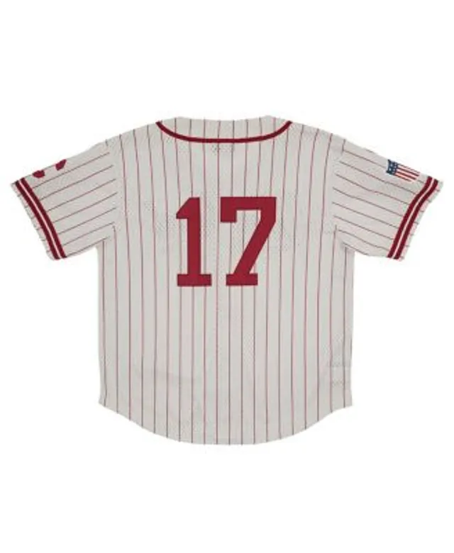 Men's Rings & Crwns #5 Cream Kansas City Monarchs Mesh Button-Down Replica Jersey Size: Medium