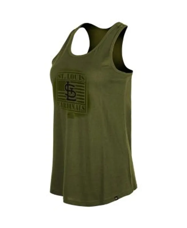 Lids St. Louis Cardinals New Era Women's 2023 Armed Forces Day Racerback Tank  Top - Olive