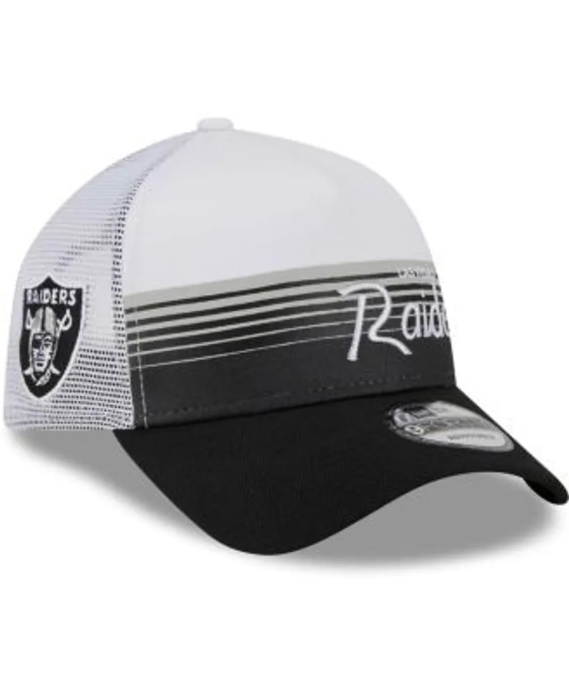 New Era Raiders Logo Patch Trucker 9FORTY Snapback Hat - Men's