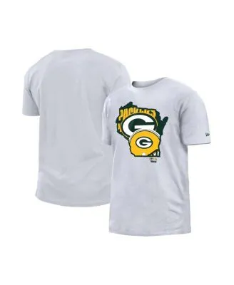 Men's Nike White/Green Green Bay Packers Rewind 3/4-Sleeve T-Shirt