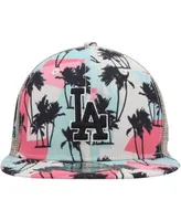 Men's New Era Natural Los Angeles Dodgers Retro Beachin' Bucket Hat