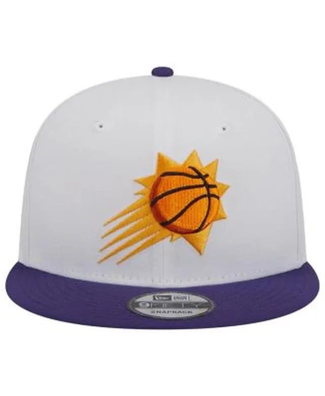 Men's New Era White/Purple Phoenix Suns Back Half 9FIFTY Fitted Hat