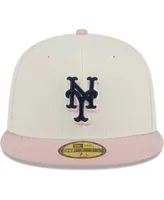 Men's New Era White/Pink Atlanta Braves Chrome Rogue 59FIFTY Fitted Hat