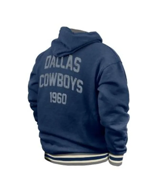 New Era Navy Dallas Cowboys Throwback Pullover Hoodie